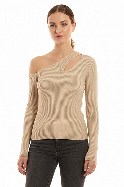 Amisu  Halenka Jednobarevná Béžová Vel. L