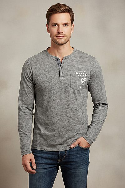 CASA MODA Pánské Tričko Modré Second Hand Vel. L