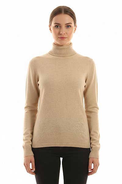 Dámský Rolák Kašmírový Béžový Vel. L