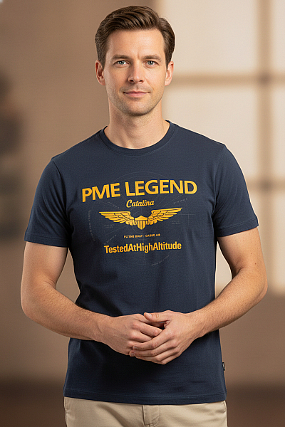 Pánské Tričko S Potiskem Modré PME LEGEND Vel. M