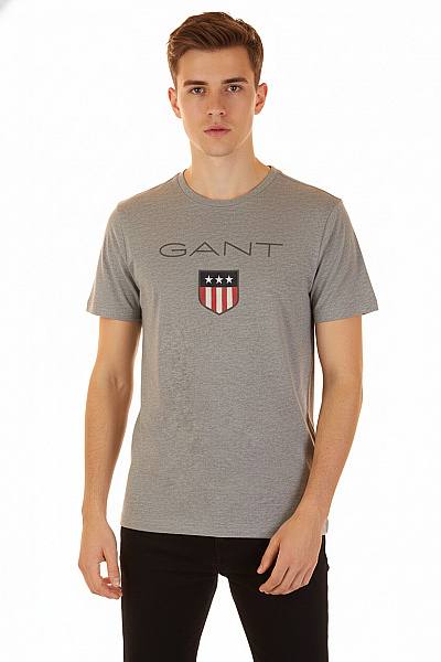GANT Pánské Tričko S Potiskem Šedé Second Hand Vel. S