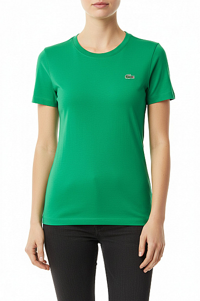 Jednoduché Dámské Tričko Zelené LACOSTE Second Hand Vel. 38