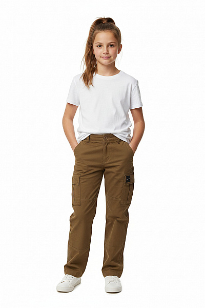 Dívčí Kalhoty Zelená TOMMY HILFIGER