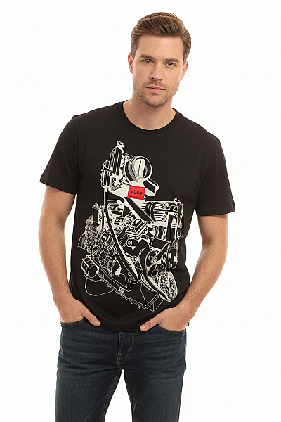 Hugo Boss Pánské Tričko S Potiskem Černé Vel. L