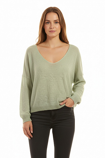 Dámský Svetr Zelený COTTON CANDY Vel. M