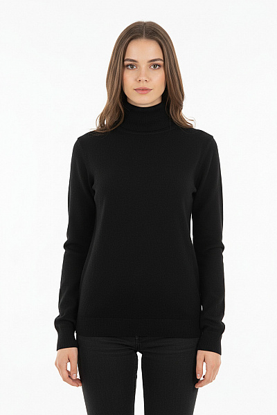 Dámský Svetr Vlněný Černý Second Hand Vel. S