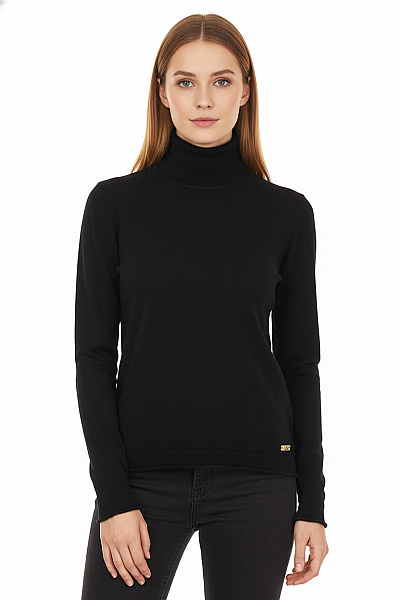 Luis Trenker Dámský Rolák Vlněný Černý Second Hand Vel. S