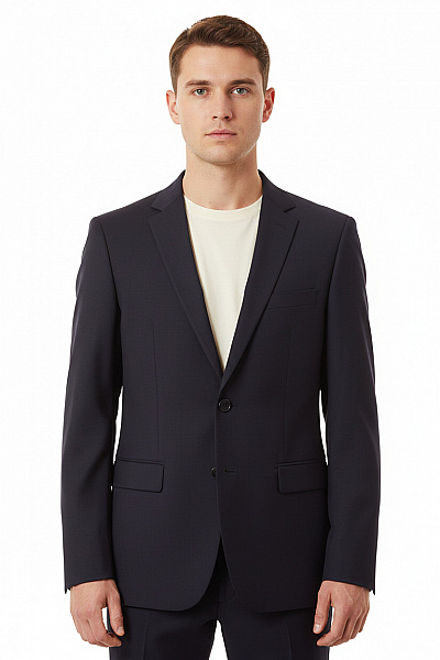 Společenské Pánské Sako Vlněné Modré Hugo Boss