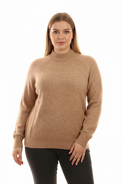 SELECTED Dámský Svetr Vlněný Hnědý