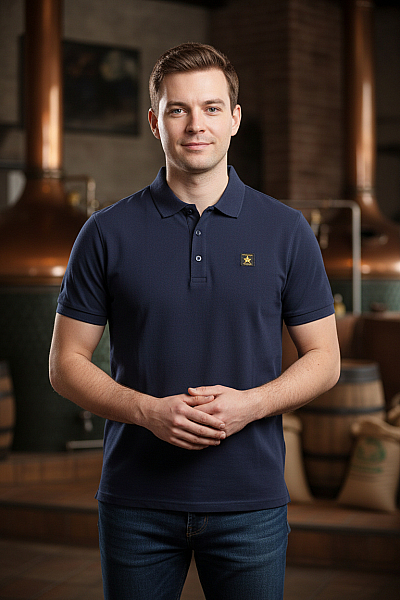 Pánské Tričko S Límečkem Modré Eight2Nine Vel. L