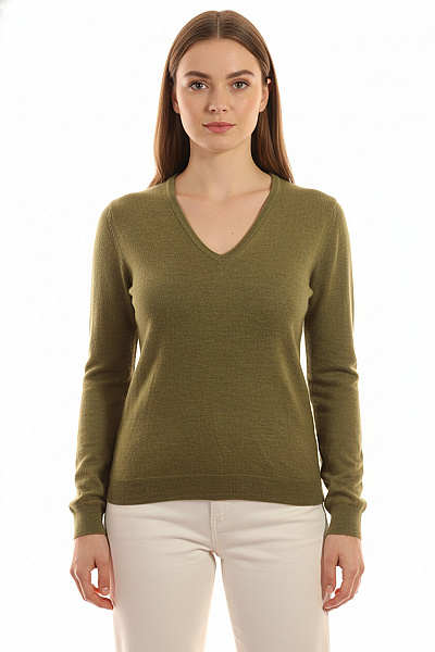 Dámský Pulovr Kašmírový Zelený Vel. L