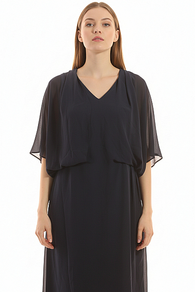 COMMA Společenské  Šaty Modré Second Hand Vel. 40