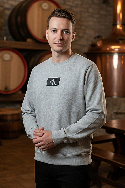 Pánská Mikina Bez Zapínání Šedá Calvin Klein Vel. L