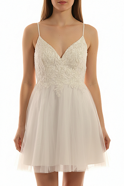 Svatební šaty  Šaty Bílé Laona Second Hand Vel.  40