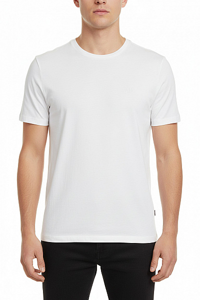 Jednoduché Pánské Tričko Bílé ARMANI Second Hand Vel. M