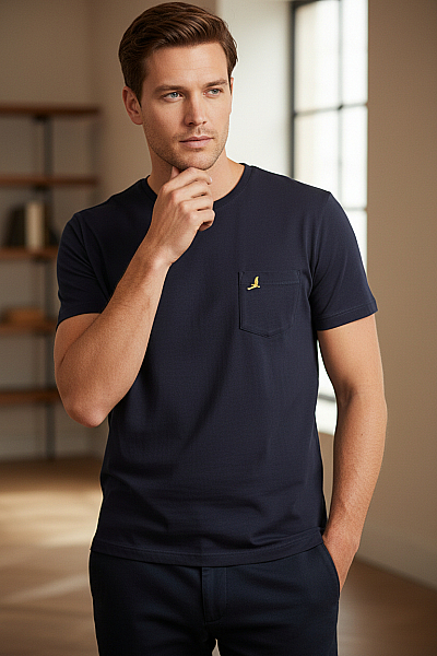 BRAVE SOUL Pánské Tričko Modré Vel. XL