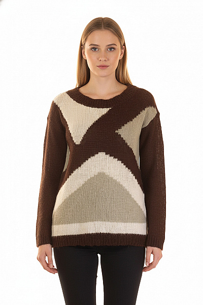 Dámský Pulovr Hnědý Vel. 38