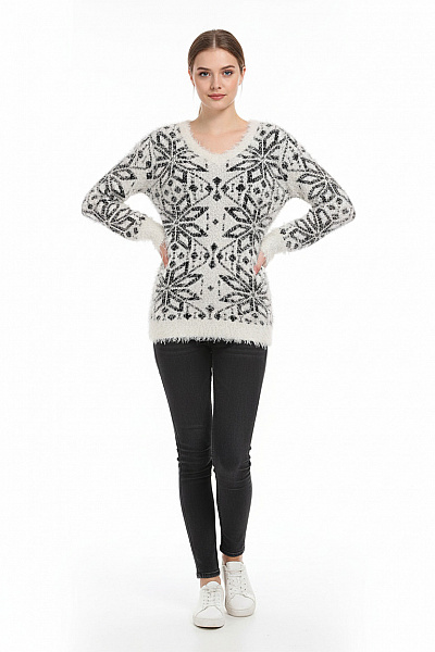 Quiz Dámský Svetr Černobílý Vel. S