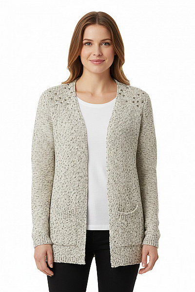 Dámský Cardigan Černobílý Topshop Second Hand Vel. +40