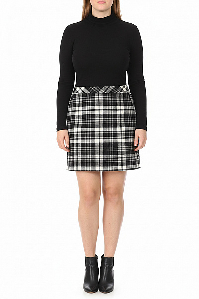 Sukně Vlněná Černobílá Vel. 44