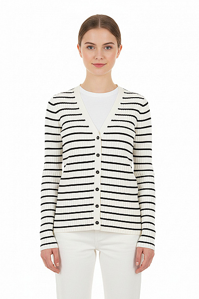 Dámský Cardigan Černobílý Vel. S