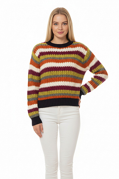 Dámský Svetr Barevný Second Hand Vel. M