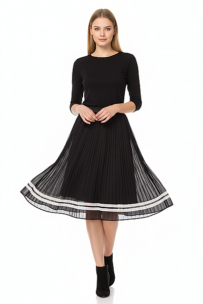 ONLY Plisováná  Sukně Černá Vel. 38