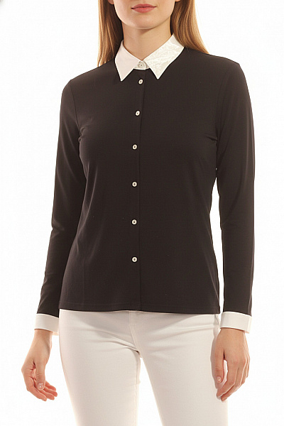 CAMBRIDGE Společenská Dámská Košile Černobílá Vel. 44