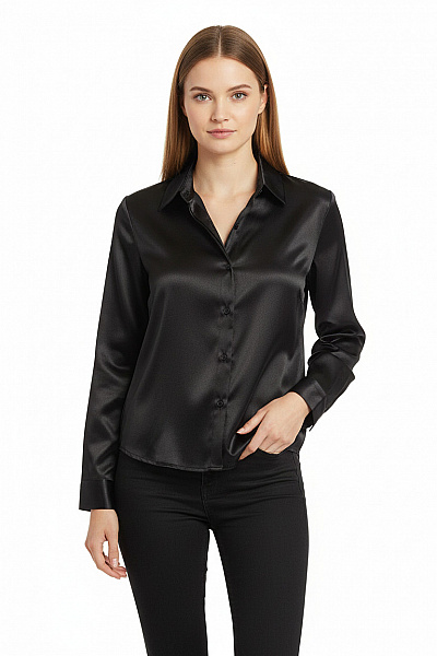 Shein Společenská Dámská Košile Černá Second Hand Vel.  36