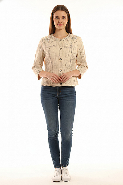 Dámská Přechodné Bundy Béžová AIRFIELD Second Hand Vel. 40