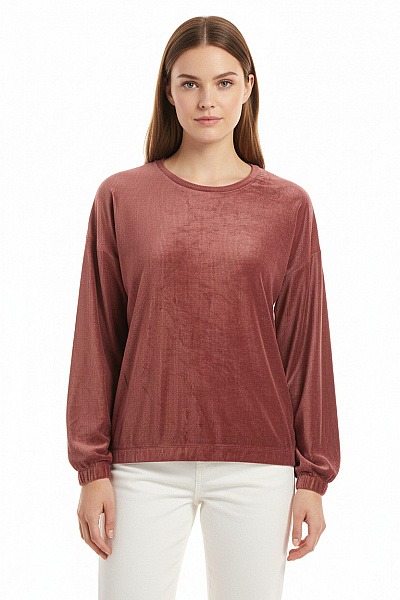 Dámská Mikina Bez Zapínání Vínová Eight2Nine Vel. M