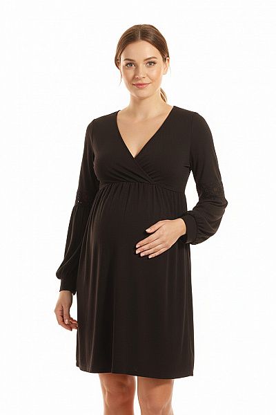 Šaty Černé Mama Licious Vel. L