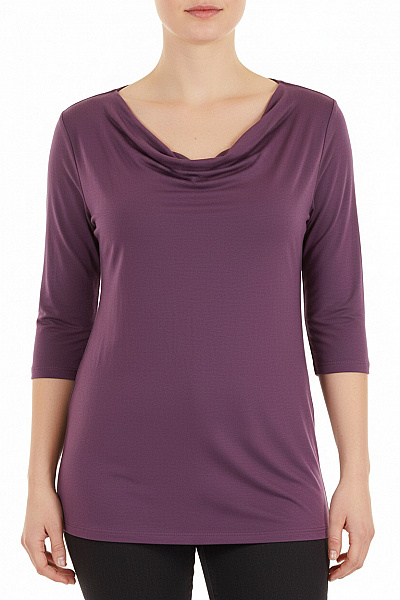 Bernd Berger Jednoduché Dámské Tričko Fialové Vel. XL