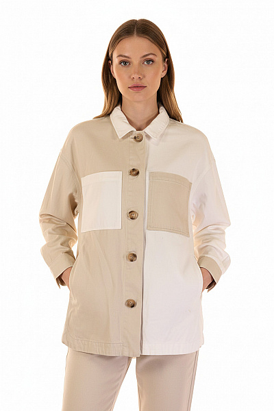 CLOCKHOUSE Dámská Přechodné Bundy Béžová Second Hand Vel.  36