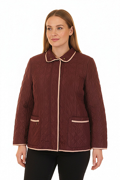 Prošívaná Dámská Bunda Vínová Vel. 44