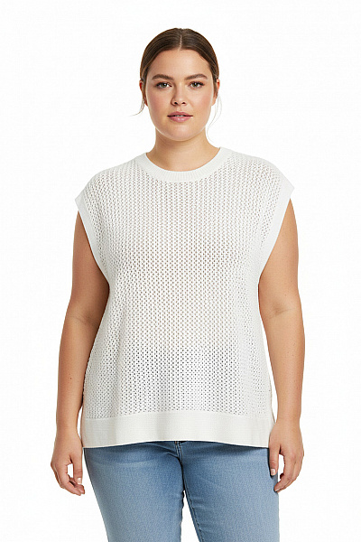 COMMA Dámský Pulovr Bílý Second Hand Vel. 36