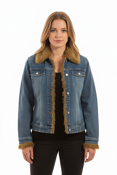 Dámská Bunda Modrá Vel. 40