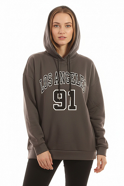 Dámská Mikina Bez Zapínání Šedá Vel. L