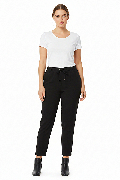 ADAGIO Dámské Kalhoty Rovné Černé Vel. 46