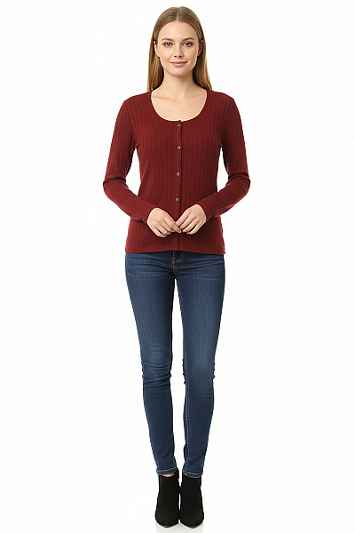 Dámský Cardigan Vínový PIMKIE Vel. S