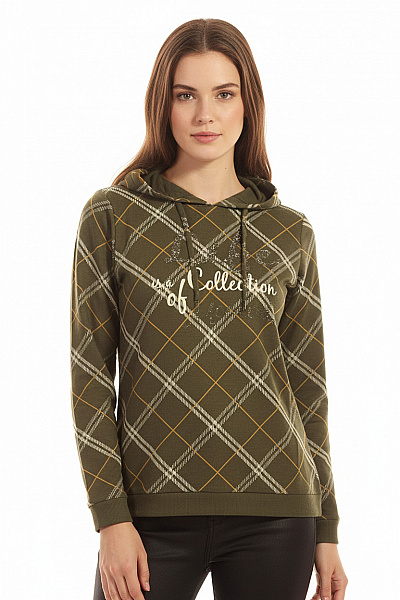 Dámská Mikina Bez Zapínání Zelená Vel. 38