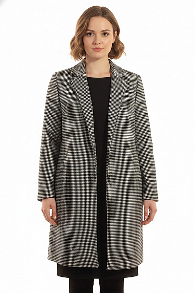 Krátký Dámský Kabát Černobílý PIECES Vel. M