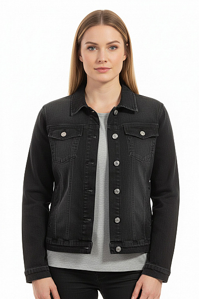 Dámská Přechodné Bundy Černá Second Hand Vel. M