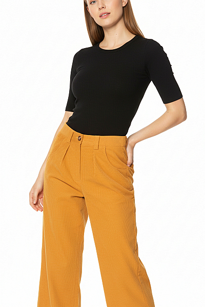 Dámské Kalhoty Žluté Vel. M