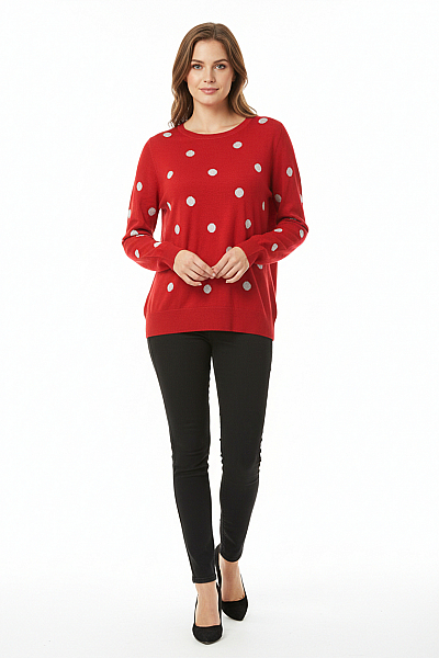 Max Studio  Halenka Pletená Vlněná Vínová Second Hand Vel. XL