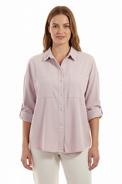 Riflová Dámská Košile Fialová Vel. L