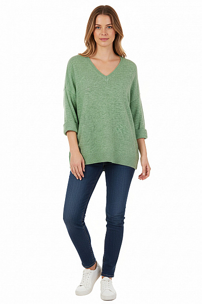 VERO MODA Dámský Svetr Zelený Second Hand Vel. S