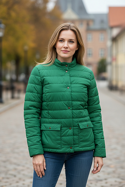 Dámská Bunda Zelená Tchibo Vel. 48