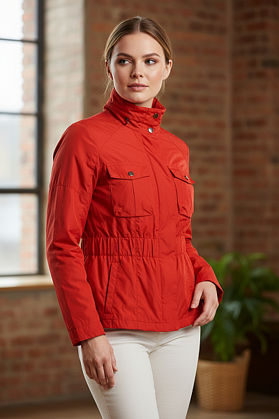 ZARA Dámská Bunda Červená Vel.  L