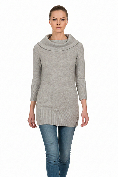 Dámský Svetr Šedý COLLOSEUM Second Hand Vel. L